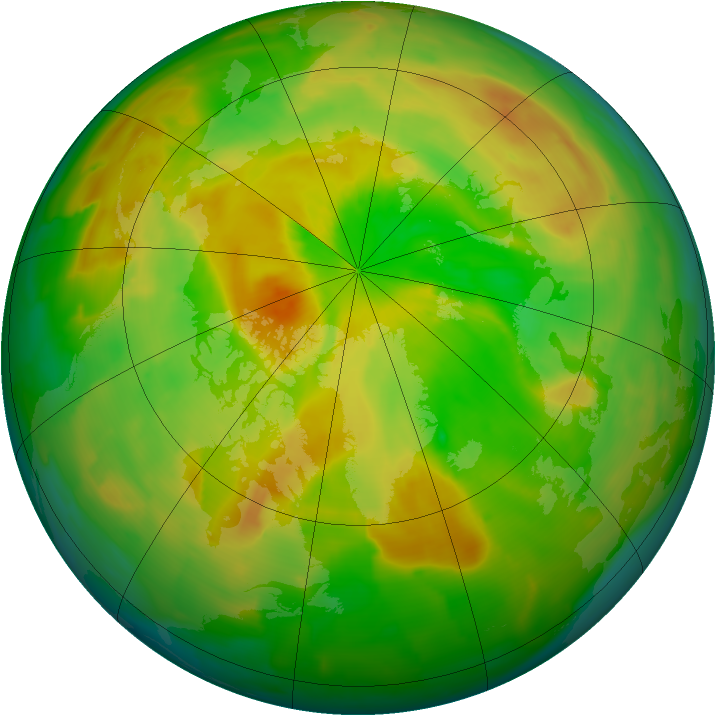 Arctic ozone map for 04 June 2013